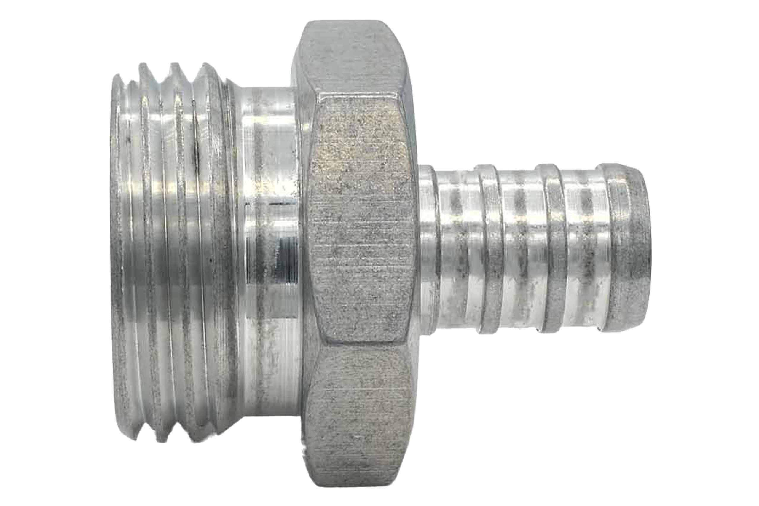ICT Billet 1/2" Pex to 3/4 Garden Hose Adapter Water Contamination Flush Home DIY Flush Kit Pex Cleaning Designed & Manufactured in USA Bare Aluminum F500PEX750GH - Image 3