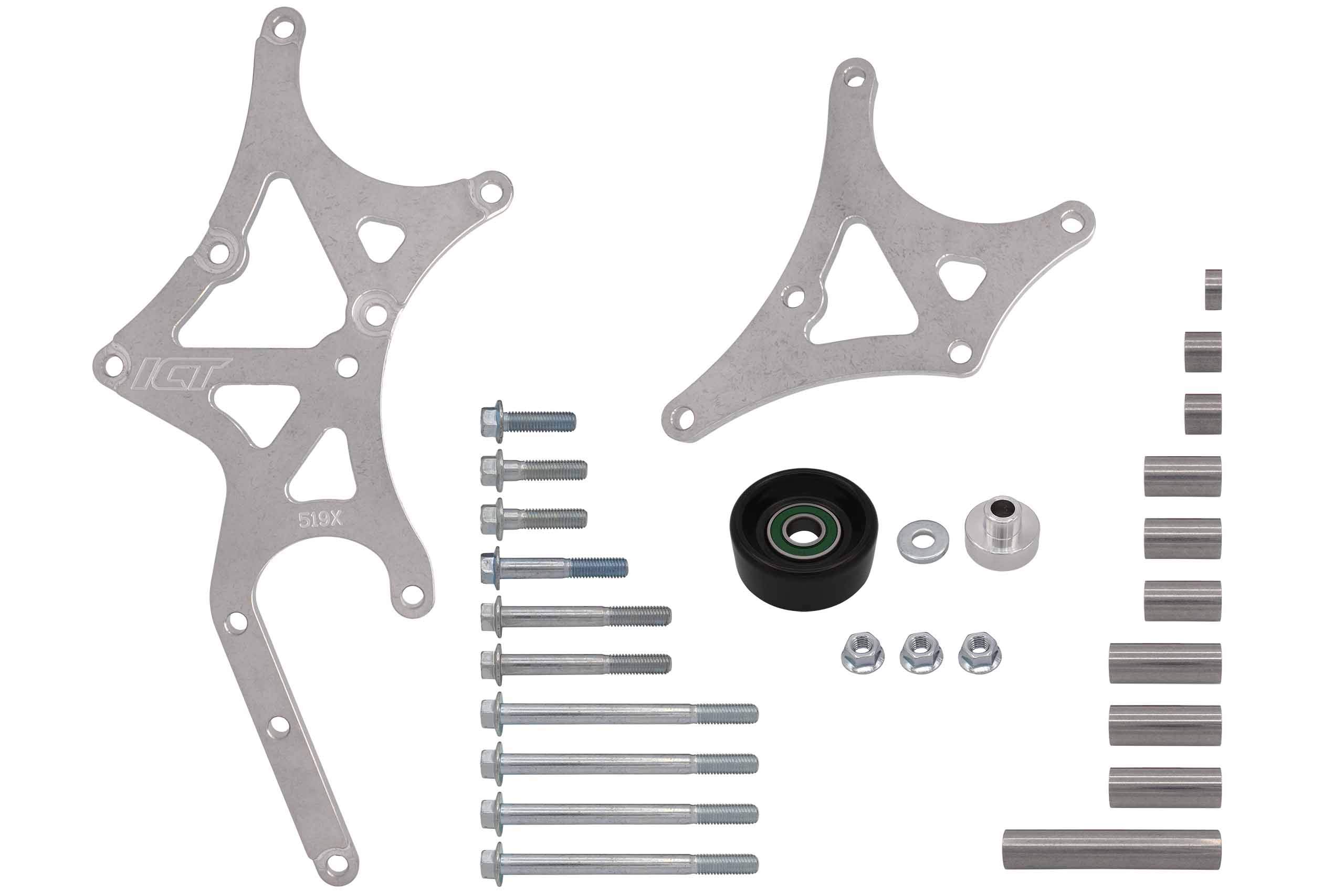 ICT Billet LS Truck SUV Driver Side Alternator/Power Steering Pump Bracket Compatible with 1999-2014 Silverado Sierra Yukon Tahoe Express Suburban 1500 2500 3500 551519X-3 - Image 4