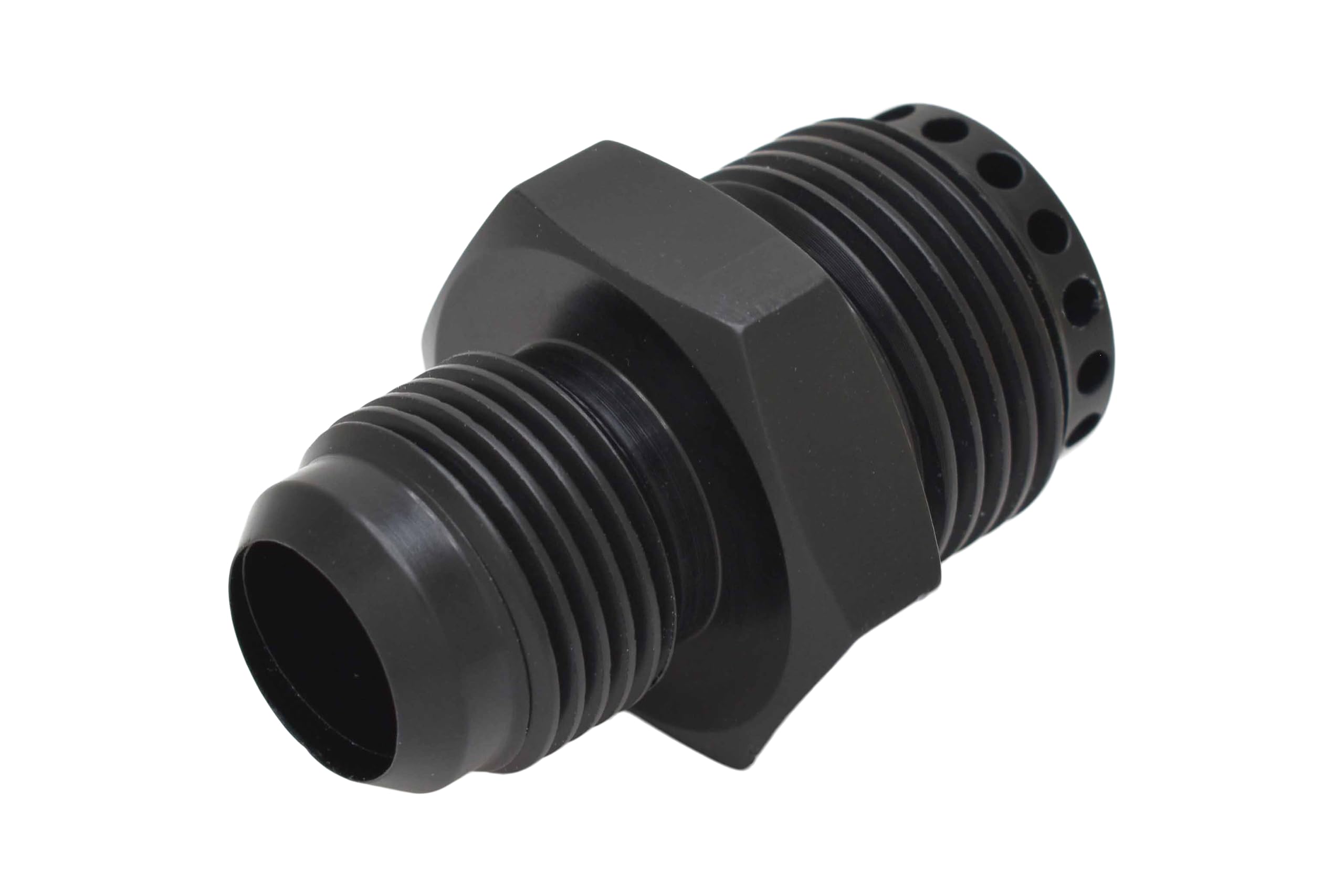 ICT Billet Valve Cover Baffle Fitting -10AN Flare to -12AN ORB Black Anodized Crank Case Breather PCV 551883-10-12 - Image 6