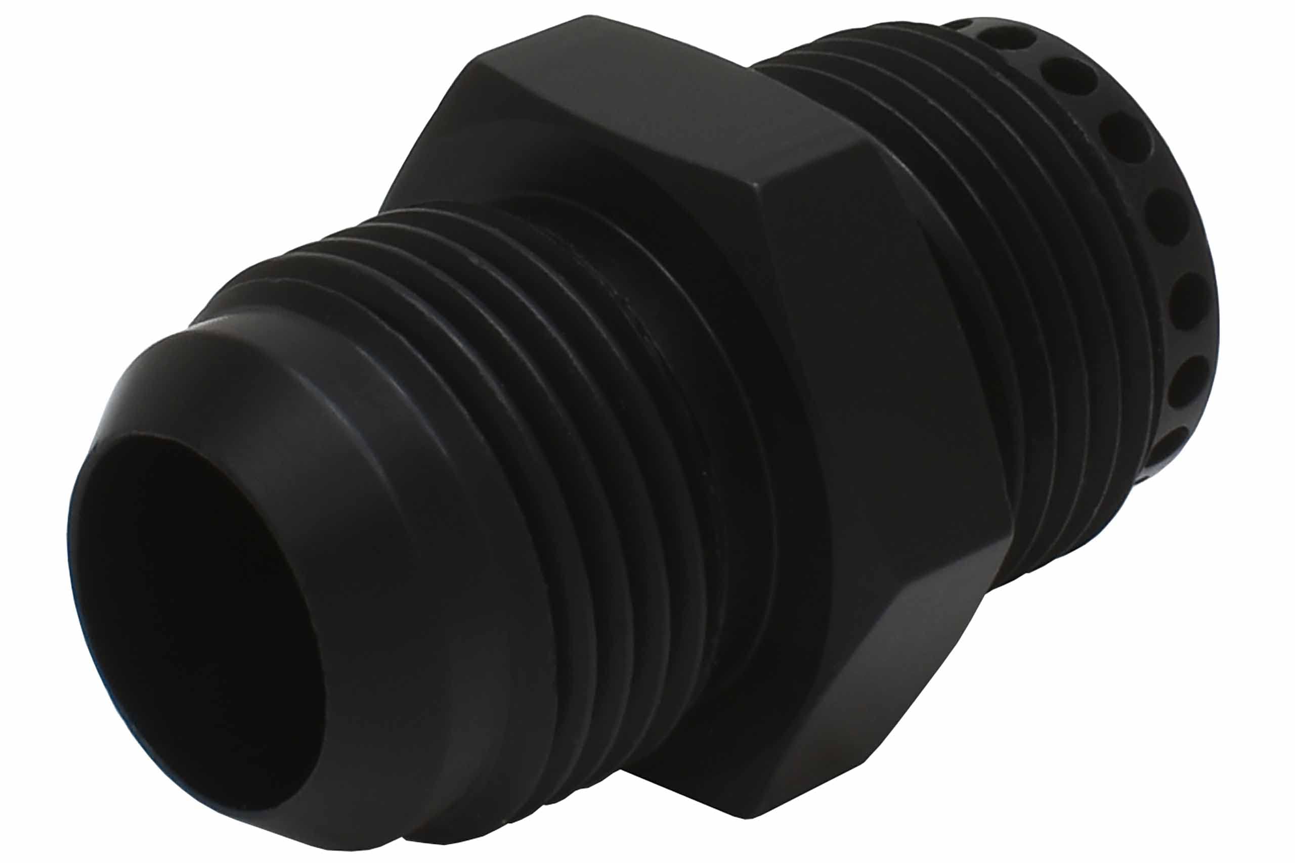 ICT Billet Valve Cover Baffle Fitting -12AN ORB Black Anodized Crank Case Breather 12AN Flare PCV 551883 - Image 4